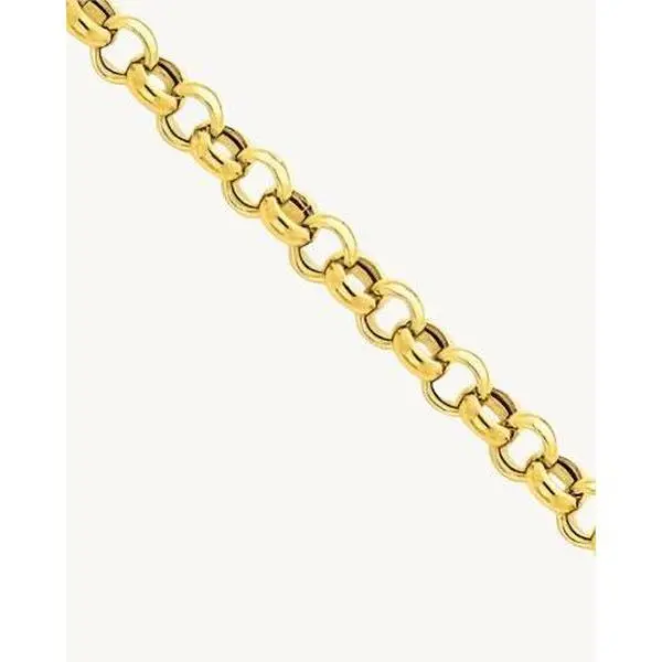 AVELI Unisex Men's and Women's 4.5mm Extra Long Yellow Gold Tone Stainless Steel Cable / Rolo Link Chain / Necklace (34 Inches)