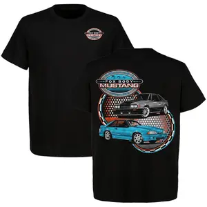 Fox Body With 79 and 93 T-Shirt Vintage Muscle Gang Graphic Menswear OBS Lover Cotton Short Sleeve Classic Car Gift For Car Enthusiast