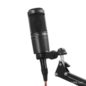 AT2020 Condenser Microphone Kit with Sound Card, Cross-border Professional Mic for Audiobook, Singing & Live Streaming