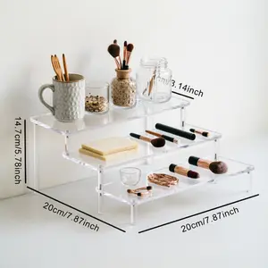 AZEAM Acrylic Riser,Collection Organizer Desserts Clear Display Risers Stand Perfume Organizer Cologne Acrylic Shelves 3 Tiered Cupcake Shelf for Food Desserts Holder Vendor Product Collectibles Organizer Cosmetics Decoration