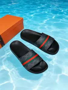 Trendy 2026 All-Season Couples' Floral Slippers, Non-Slip Comfortable Eva Sole, PU Leather, Ideal for Home & Beach, Durable & Versatile, Non Slip Footwear