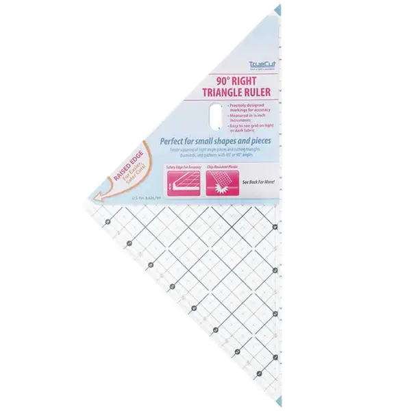 Grace Company TrueCut Right Angle Triangle Quilting Ruler 90° 21634