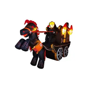 12 Foot Inflatable Halloween Carriage Decoration