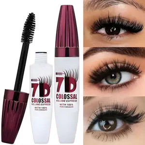 7D waterproof volume mascara, black lengthening and thickening formula for softer, fuller lashes; long-lasting natural curl for professional eye makeup; suitable for women and girls tiktokshopspringglowup