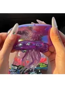 Jellyfish & Octopus Squishy Stress Relief Toy |   Slow Rising Soft Gel Fidget Toy |   Anxiety Relief Squeeze Toy for Kids & Adults