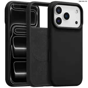 Magnetic for iPhone 17 Pro Max 16 15 14 13 Pro Max Air Liquid Silicone Phone Case, Durable Silicone Cover, Compatible with MagSafe, Cute Plain Solid Color Slim Case Soft Smooth Matte Shockproof Cellphone Protective Cover Accessories