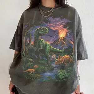 Vintage Jurassic Dinosaur 90s Graphic T-Shirt, Retro T-Rex & Triceratops Shirt, 90s Prehistoric Graphic Tee, Dino Top, Nostalgia Nature Gift