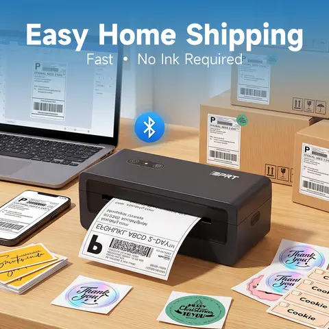 Hanin SP460BT 4x6 Bluetooth Monochrome Thermal Label Printer - High-Speed Portable Thermal Printer for Shipping Labels, Small Business Use, Home Organization#SummerWins #DealsForYouDays