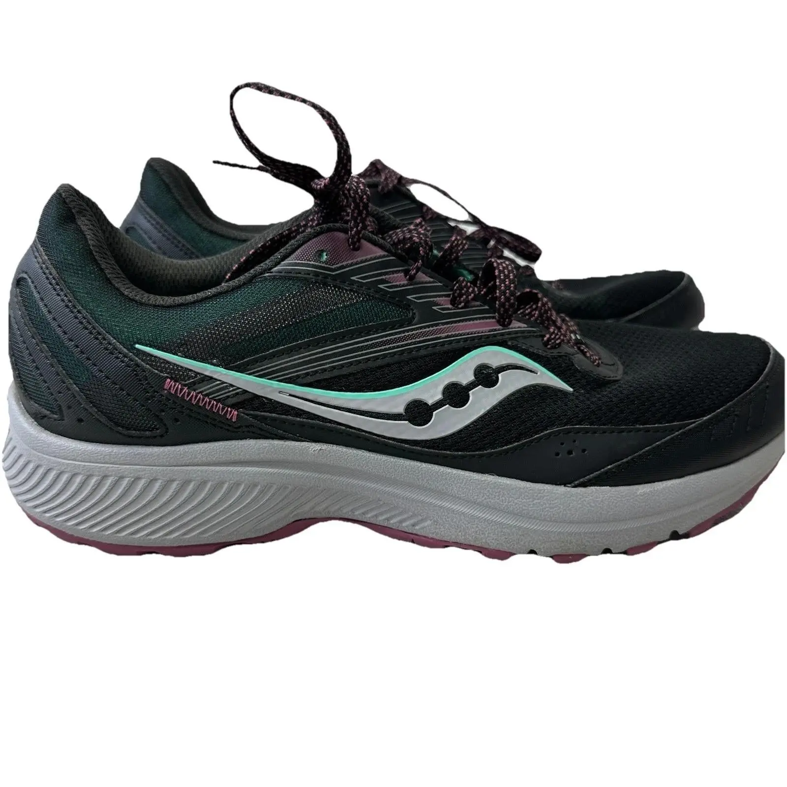 Saucony Cohesion TR15 Black Grey Purple Running Shoes Men's S10706-05