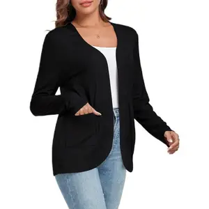 Women��s Lightweight Cardigan with Pockets Long Sleeve Open Front Cardigan for Women