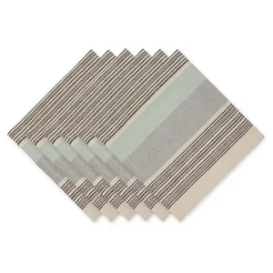 Design Imports Set of 6 Medite rranean Variega ted Napkins