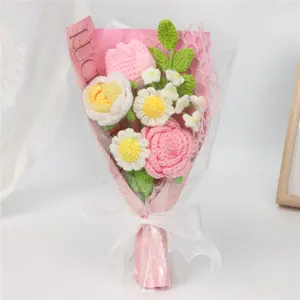 Handmade Woven Rose Tulip Bouquet, Perfect Gift for Mother's Day, Father's Day, Graduation, Christmas, Birthday, Valentine's Day