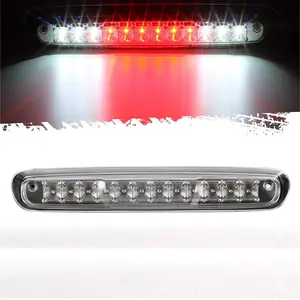 Partsam High Mount Stop Light Led Third 3rd Brake Light Replacement for Silverado and Sierra 1500 2500HD 3500HD 2007-2014 Rear Cab Top Roof Tail Cargo Light Lamp(Chrome Housing Clear Lens)