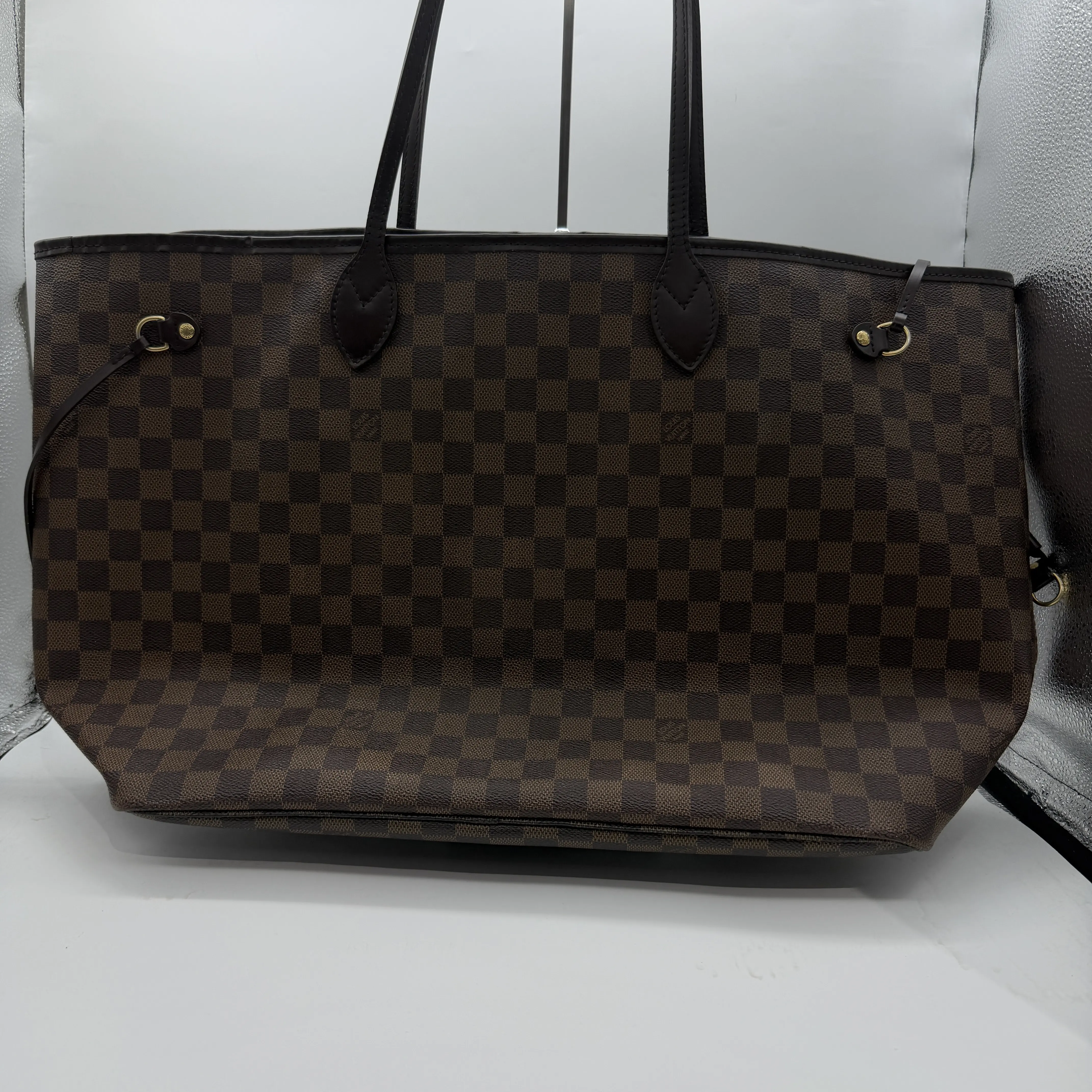 Pre-owned Louis Vuitton Neverfull GM in Damier Ebene canvas