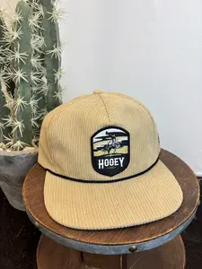 Hooey Cheyenne Tan Corduroy Rodeo Patch Trucker Snapback Hat 2544T-TN