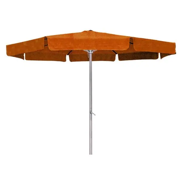 212 MAIN 8ft Aluminum Pole Outdoor Umbrella - 2-Piece, Terra Cotta Polyester Canopy, Hand Crank Mechanism, Adjustable Canopy, Collapsible Telescoping, Foldable Design, Large Protective Sun Umbrella (Models 60403, TC), Adjustable Canopy Umbrellas, Collapsi