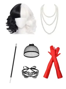 6-Piece Witch Costume Set, Fun Cosplay Props, Party Accessories, Summer New Arrival, Colorblock Design, All Seasons