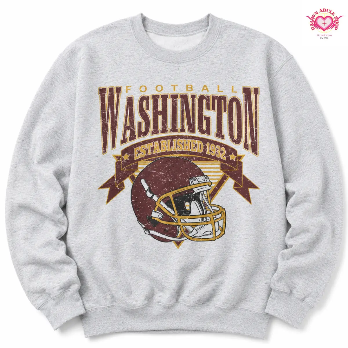 Washington Football Adults and Youth Crewneck & T-shirt, Washington Fan Gift, Graphic Tee, Game Day Shirt, Football Fan, youth clothing, kids graphic tees, youth boys clothes, mens clothing, str