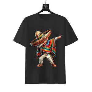 Mexican Boy Dabbing Poncho Cinco de Mayo T-Shirt