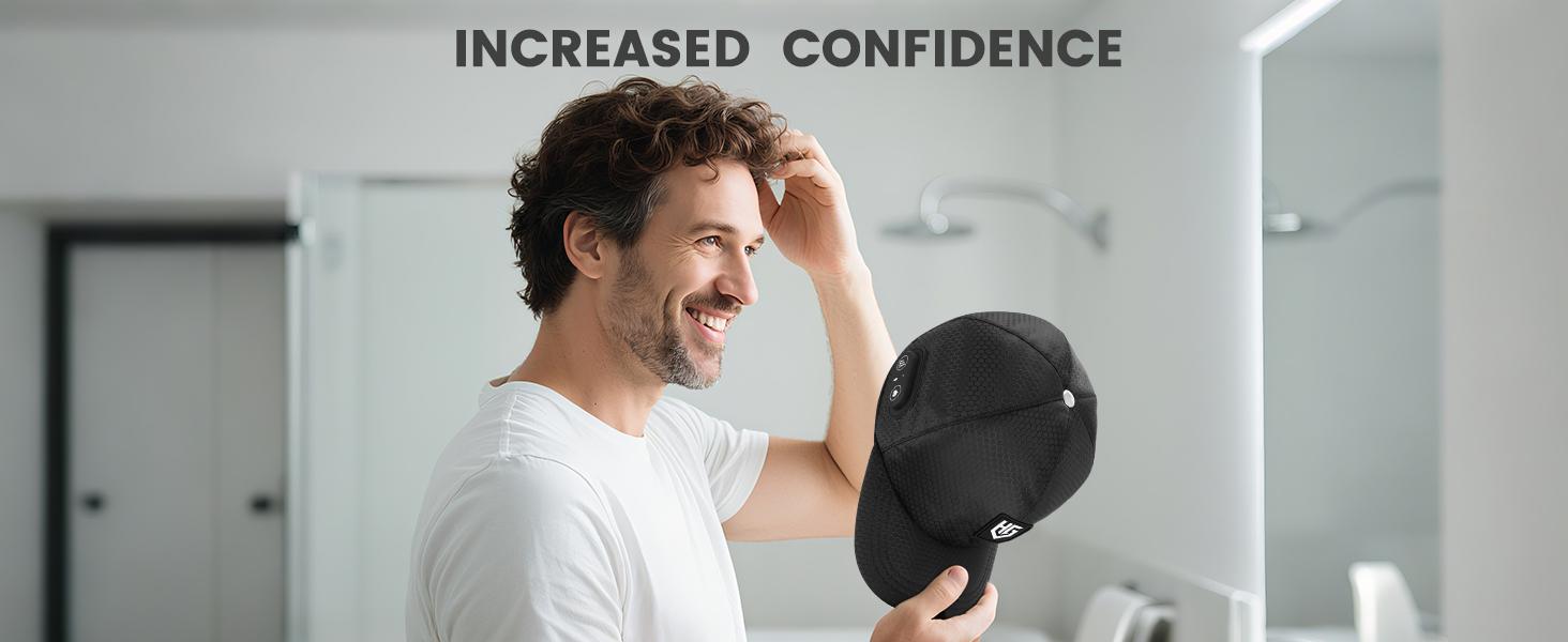 Red & Blue Light Hair Growth Cap — Unisex Scalp Care Device | Intelligent Red & Blue Light Therapy | 4 Adjustable Modes | Promotes Hair Regeneration & Prevents Hair Loss
