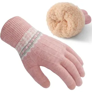 Winter Gloves - Double-layer Gloves for Women Touch Screen Winter Gloves Women Valentines Day Gifts for Her