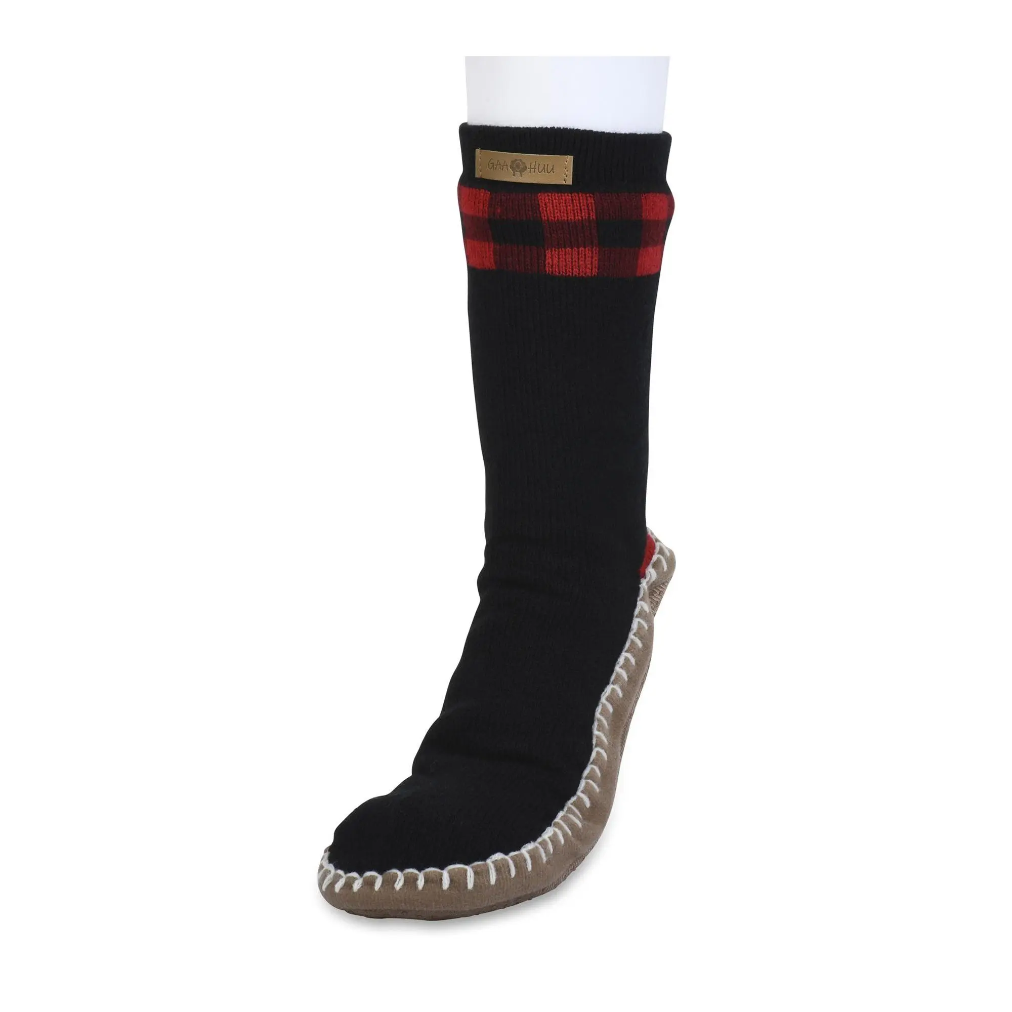 Gaahuu Mens Cuffed Pattern Slipper Socks