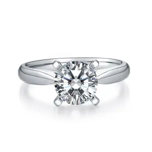 1ct Lab Grown 18K White Gold 4-Prong Solitaire Engagement Ring BZB-XRW018340