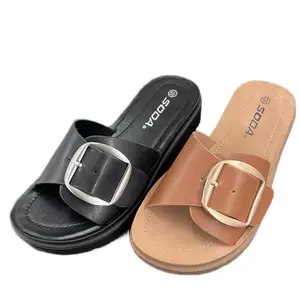WOMENS BUCKLE CASUAL SLIDE SANDAL DELIGHT Summer