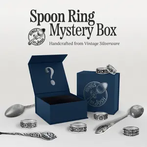 Mystery Spoon Ring - Vintage Handcrafted Antique Spoon Ring