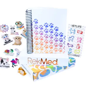 The Vet Tech Bundle includes our vet tech planner with educational content, sticker packs and paper clips