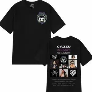 Singer Cazzu Album Tour 2025 Cover T-shirts Men Women Hip Hop Aesthetic T Shirt Loose Cotton Short Sleeve Fashion T-shirt Tops 2PS