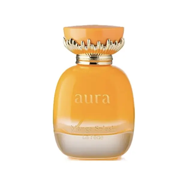 KHADLAJ Aura Manga Splash Eau de Parfum, Long-Lasting Aromatic Fragrance with Ripe Mango, Tropical Fruits, and Vanilla Scents for Adults, Unisex Perfume, 3.4 oz