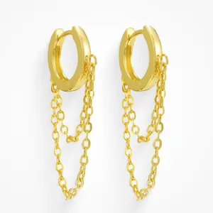 EVRY JEWELS Gold or Silver Plated Women's Hypoallergenic Fortune Earrings