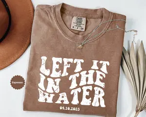 Custom Adult Baptism Gift Shirt Left It In The Water Christian Teen Baptism Gift Religious Shirt Personalized Gift for New Believer Shirt