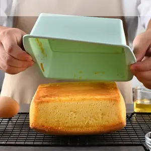 Food Grade Silicone Cake Pan , Non-Stick Round & Square Baking Molds for Cakes, Brownies & Cheesecake, BPA Free & Dishwasher Safe