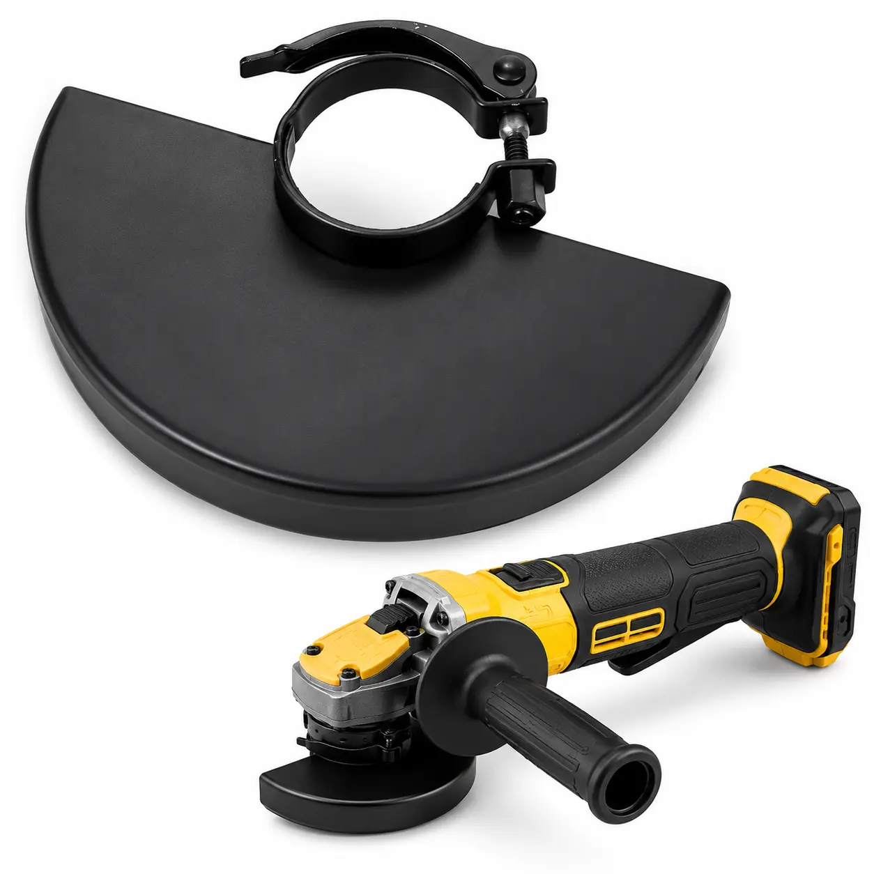 6.45" Metal Angle Grinder Guard, Adjustable Protective Cover Shield for 4", 4-1/2", 5" and 6" Cutting Wheels, Helps Block Sparks & Debris