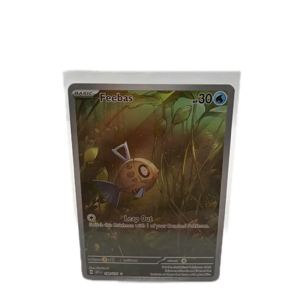 Feebas 198/191 Surging Sparks - Basic Card with 30 Points and Leap Out Feature