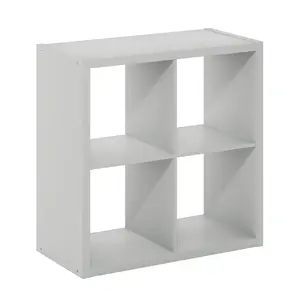 4-Cube Open Back Modern Bookcase, Extra Thick Frame Reversible Cubicle Shelf, 14.6x30x30 in, for Living Room, Home Office