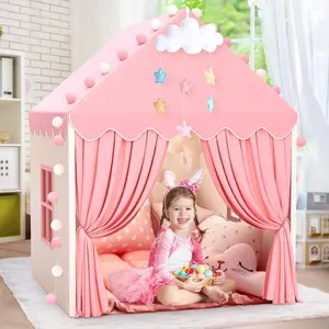 Indoor Princess Castle Design Toy House, 1 Set Indoor Small Tent Play House, Doll House, Pretend Play House for Boys & Girls, Outdoor Playhouse