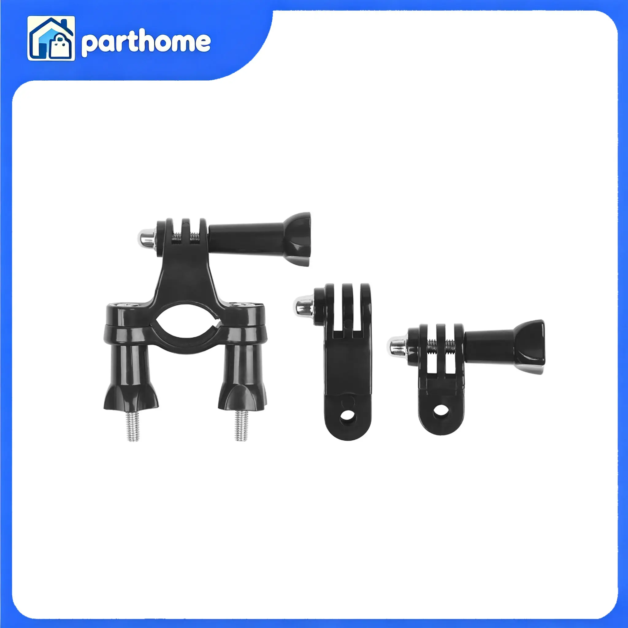 Adjustable Swivel Clamp Action Cam Accessory - Bike Handlebar, Seatpost Pole & Roll Bar Mount for GoPro HERO8,7,6,5,4,3 HD Action Cameras, Bikes/Ski Poles Device, Includes Screws campingessentials