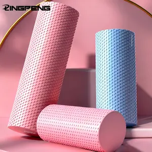 Yoga Roller Round EVA Foam Cylinder Hexagonal Roller for Pilates Exercise Enhanced Home Workouts Home Exercise Equipment Diameter 9.6cm Length 30cm