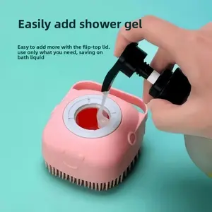 Pet-specific bathing brush, cat bathing tool, silicone bathing massage brush, comb, cleaning supplies
