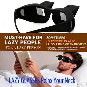 Unique Lazy Glasses with Flat Lenses and Prism Effect, Clear Reflection, Perfect for Reading, TV Watching, and Smartphones, Great Gift, Must Have Glasses