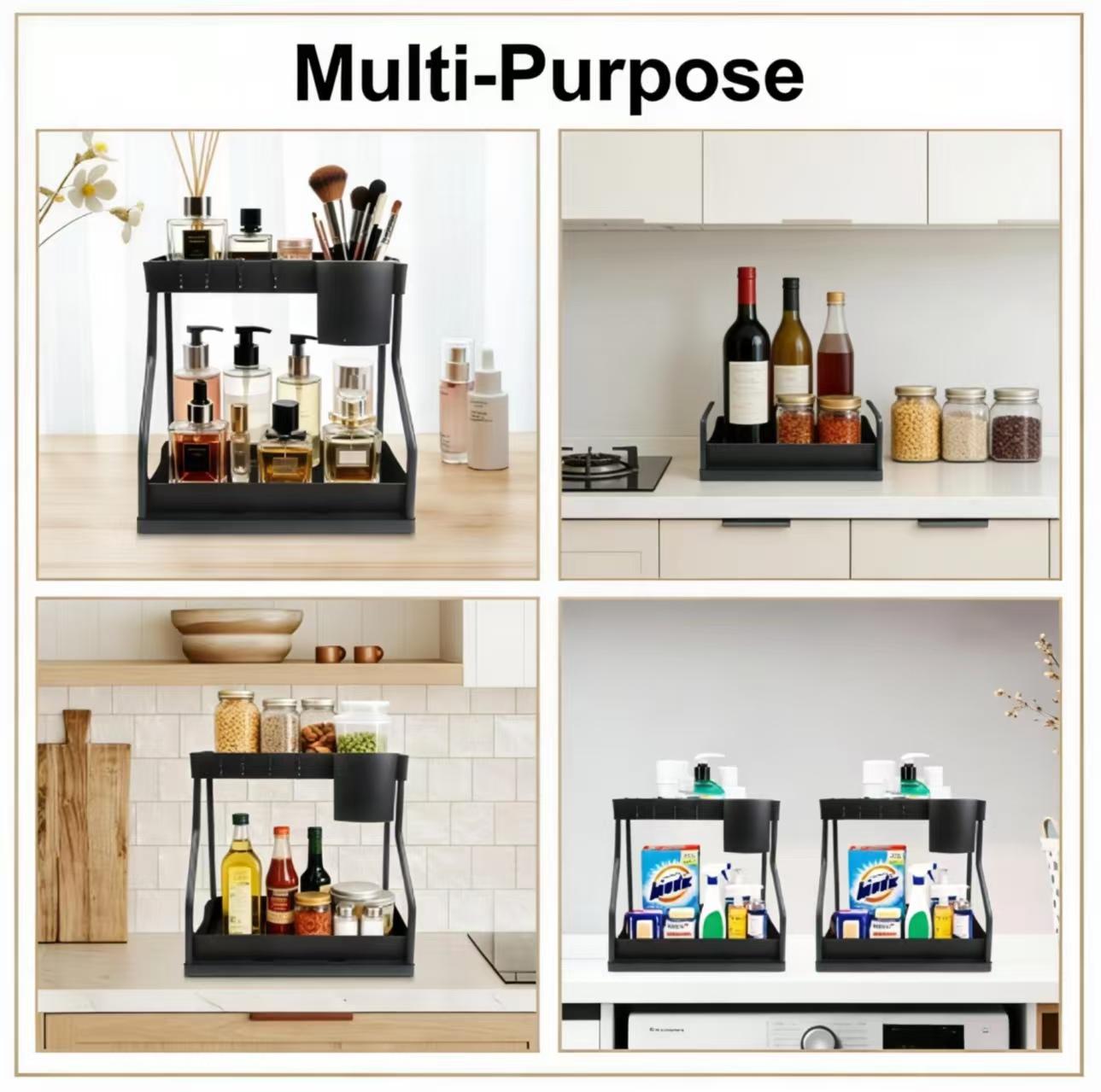 Over The Door Organizer, 2 Tier Hanging Storage Rack with Side Bag, Multi-Purpose Door Storage Shelf for Bathroom, Bedroom, Kitchen, Over The Door Towel Rack, Space Saving Organization, TikTok Viral Over The Door Organizer, 2 Tier Hanging Storage Rack with Side Bag, Multi-Purpose Door Storage Shelf for Bathroom, Bedroom, Kitchen, Over The Door Towel Rack, Space Saving Organization, TikTok Viral