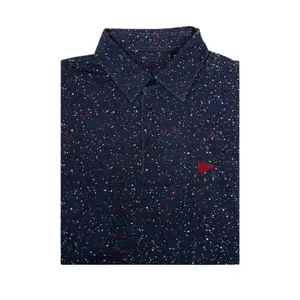 The USA Splatter Navy Polo – Patriotic Graphic Golf Shirt for Men, Lightweight Casual Polo for Summer, BBQ and 4th of July Outfit