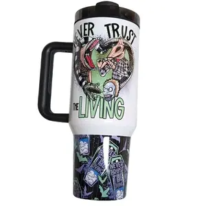 Beetlejuice Never Trust the Living 40 oz Tumbler