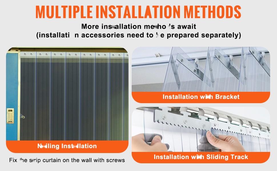 Strip Curtain Roll, 164 Ft Length, 8 In Width, 0.08 In Thickness, Clear Ribbed PVC Door Strips, Curtain Strip Bulk Roll For Warehouses, Factories, Supermarkets, Shopping Malls, Halls, Garages