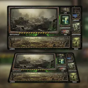 Zoned Fallout TCG Trading Cards Game Gaming Mousepad and Playmat, Desk Pad for Gamers