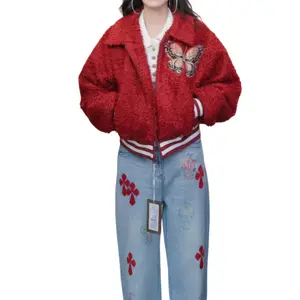 TCH - Red , Coat ,Butterfly, Hot Diamond, Women