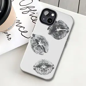 Kiss Print Phone Case Magsafe – Minimal Black Lip Marks Aesthetic Cover, Slim Shockproof Protection, Anti-Scratch, Raised Camera Bumper, Cute Chic Everyday Phone Case, Choose Your. Sleek Shockproof Biblical Cross .Shockproof Magsafe iPhone Case